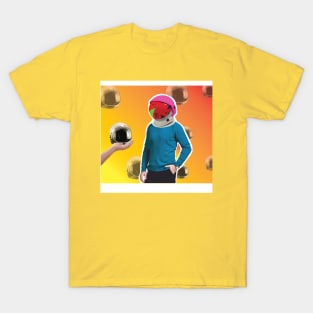 Man Wearing Helmet - Zine Culture T-Shirt